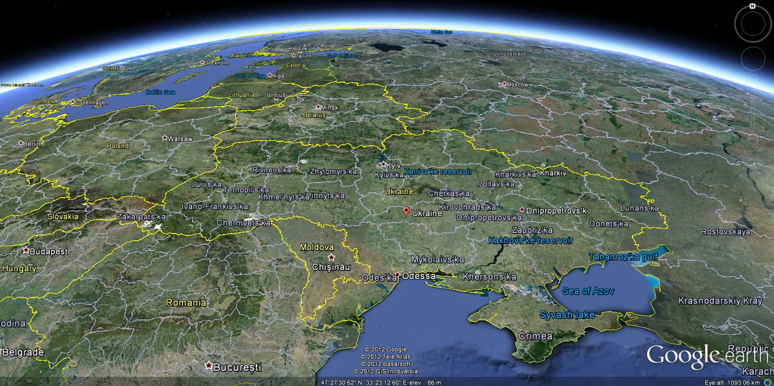 Ukraine erde karte